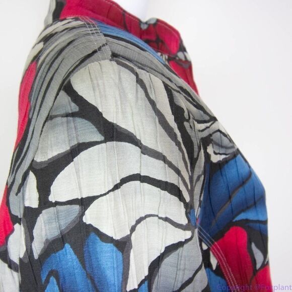 Afred Dunner women's cotton blend floral print zip up blazer jacket, size 16 - Picture 14 of 16